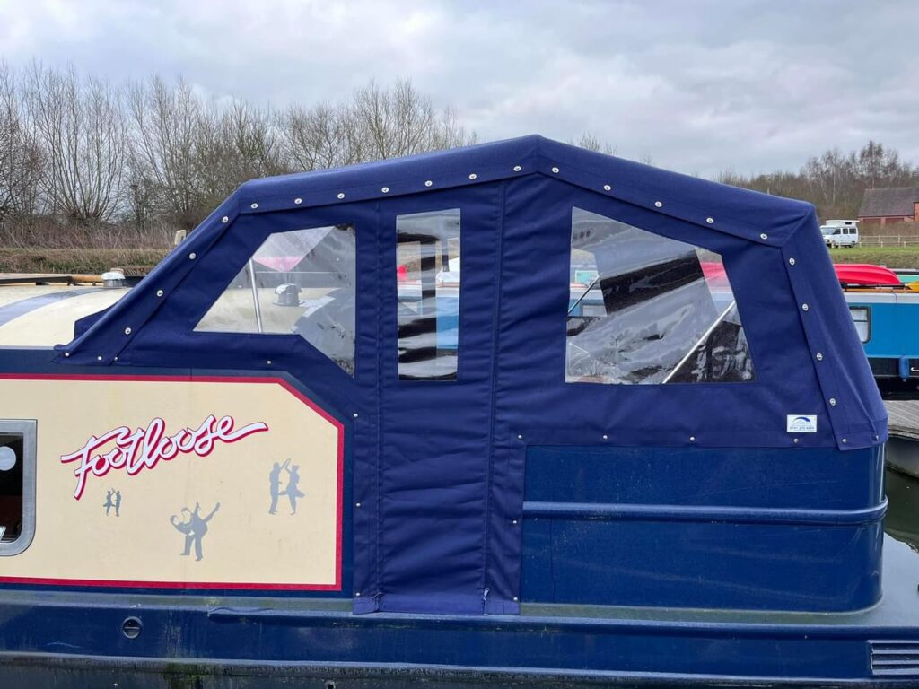 Narrowboat wide beam boat cover