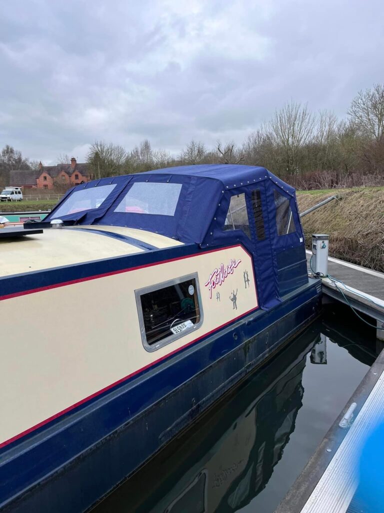 Widebeam narrowboat cover